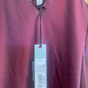 Burgundy V-Neck Silk Slip Dress